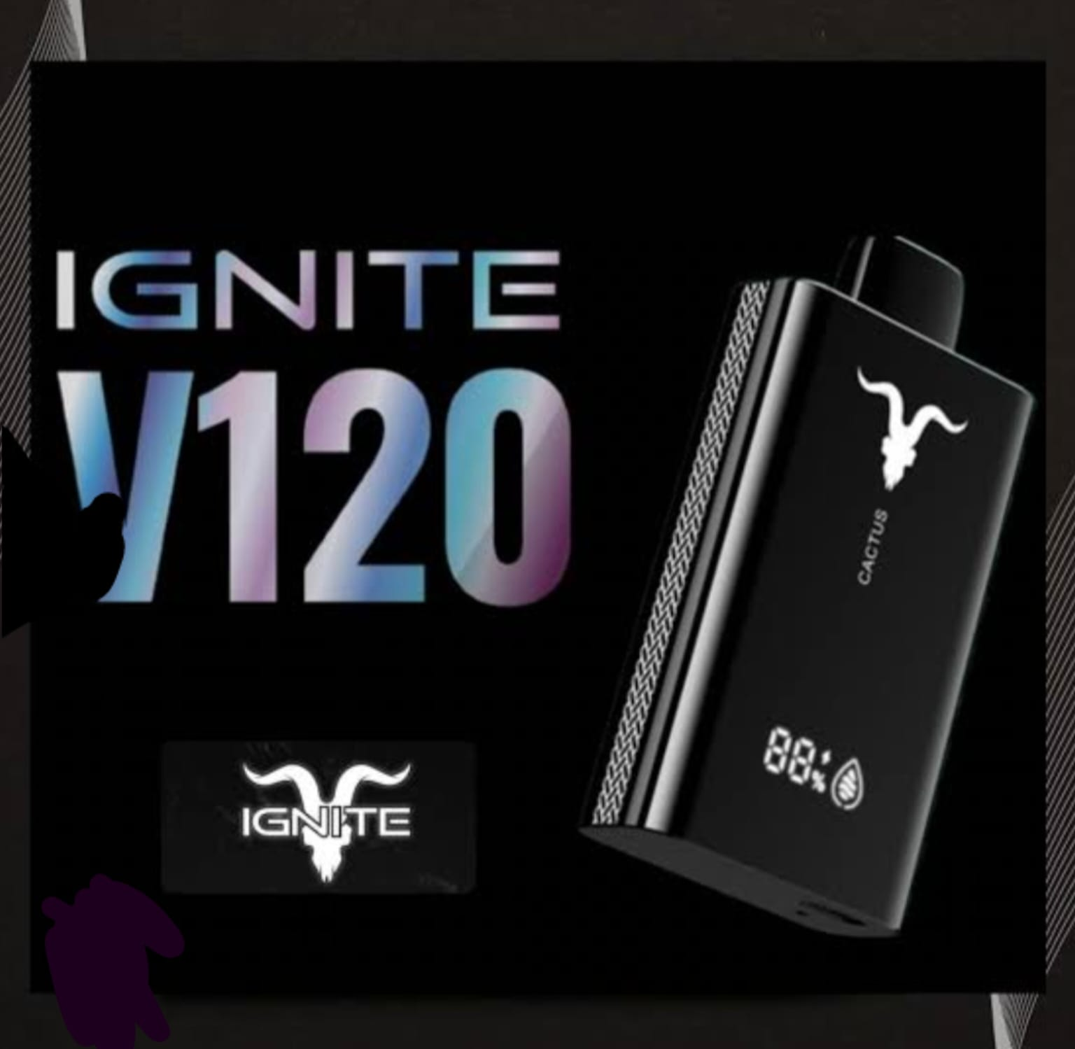 Descartvel Ignite V120 PRO Black 12.000 puffs